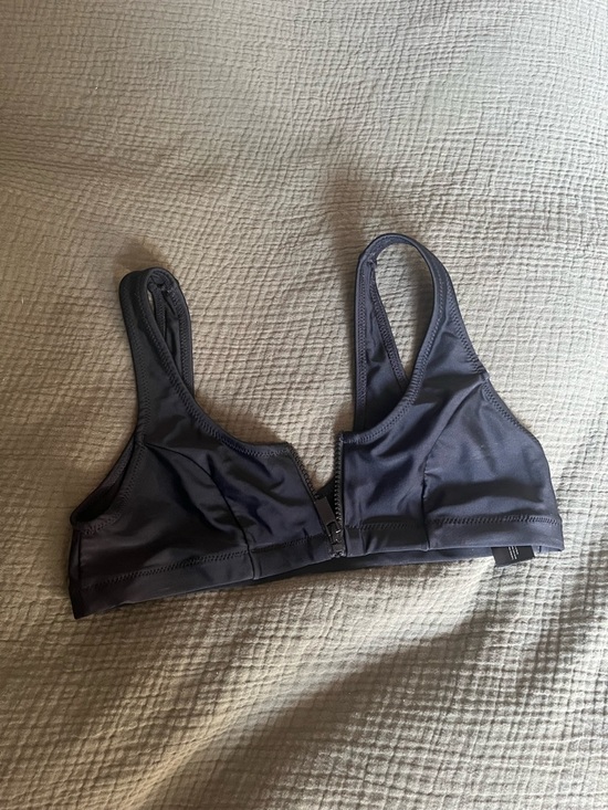 Blackbough Other - Blackbough Front-Zip Bikini Top - Charcoal